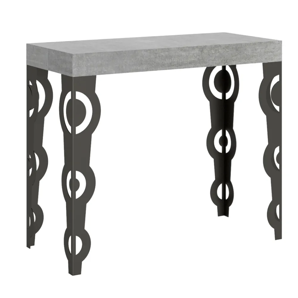 Viadurini Living Ausziehbarer Konsolentisch-Ausziehbare Konsole mit modernen Eisenbeinen, hergestellt in Italien – Palazzo