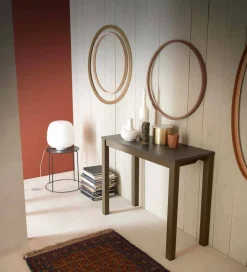 Viadurini Living Ausziehbarer Konsolentisch-Ausziehbare moderne Tischkonsole aus Eichenholz und Metall Made in Italy - Nappo