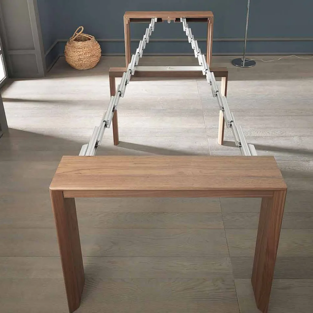 Viadurini Living Ausziehbarer Konsolentisch-Ausziehbare Tischkonsole Bis zu 295 cm in Holz Made in Italy Design - Temocle
