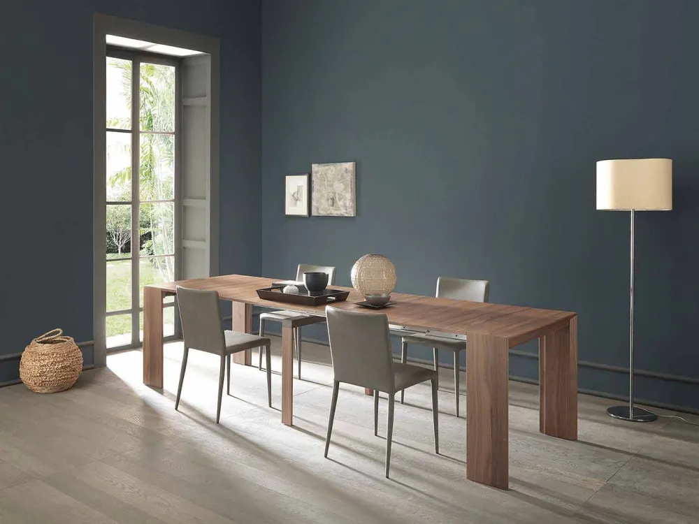 Viadurini Living Ausziehbarer Konsolentisch-Ausziehbare Tischkonsole Bis zu 295 cm in Holz Made in Italy Design - Temocle