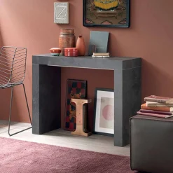 Viadurini Living Ausziehbarer Konsolentisch-Ausziehbare Tischkonsole Bis zu 290 cm mit Holzplatte Made in Italy - Seregno