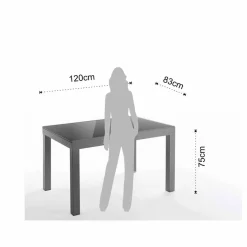 Viadurini Living Ausziehbare Esstische-Ausziehbarer Designtisch aus Glas und Metall - Guerriero
