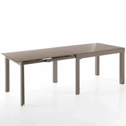 Viadurini Living Ausziehbare Esstische-Ausziehbarer Designtisch aus Glas und Metall - Guerriero