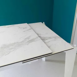 Viadurini Living Ausziehbare Esstische-Ausziehbarer Esstisch 120 / 170xP80 aus Glaskeramik - Bino