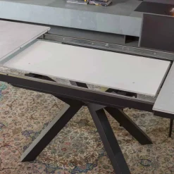 Viadurini Living Ausziehbare Esstische-Ausziehbarer Esstisch 2,8 m mit Beinen aus Keramik und Metall - Paoluccio