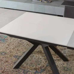 Viadurini Living Ausziehbare Esstische-Ausziehbarer Esstisch 2,8 m mit Beinen aus Keramik und Metall - Paoluccio