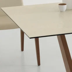 Viadurini Living Ausziehbare Esstische-Ausziehbarer Esstisch auf 3 m mit Keramik- und Holzbeinen - Cesteo