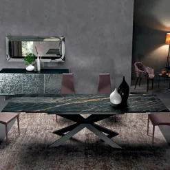 Viadurini Living Ausziehbare Esstische-Ausziehbarer Esstisch auf 278 cm aus Keramik, hergestellt in Italien – Grotta