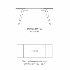 Viadurini Living Ausziehbare Esstische-Ausziehbarer Esstisch aus italienischem Rauchglas, Dimitri