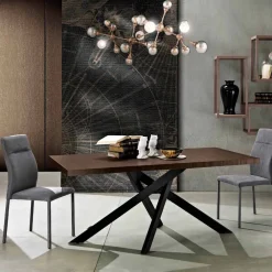 Viadurini Living Ausziehbare Esstische-Ausziehbarer Esstisch aus Melaminholz, hergestellt in Italien, Dionigi