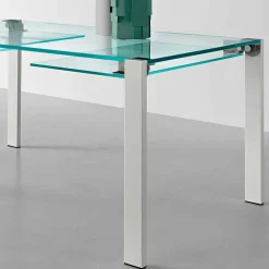Viadurini Living Esstische Nach Mass|Ausziehbare Esstische-Ausziehbarer Esstisch aus extraleichtem Glas und Metall Made in Italy - Sopot