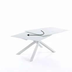 Viadurini Living Ausziehbare Esstische-ausziehbarer Esstisch aus Glas und Metall - Tristano