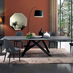 Viadurini Living Ausziehbare Esstische-Ausziehbarer Esstisch bis 300 cm aus Laminat, hergestellt in Italien – Settimmio