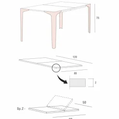 Viadurini Living Ausziehbare Esstische-Ausziehbarer Esstisch Bis zu 222 cm in Fenix Made in Italy - Vulcano