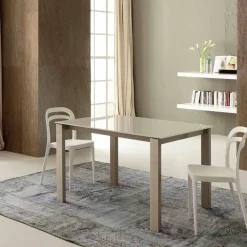 Viadurini Living Ausziehbare Esstische-Ausziehbarer Esstisch Bis zu 204 cm in Made in Italy Crystal - Palladio