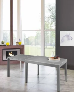 Viadurini Living Ausziehbare Esstische-Ausziehbarer Esstisch Bis zu 350 cm in Glas, Melamin und Metall - Meryl