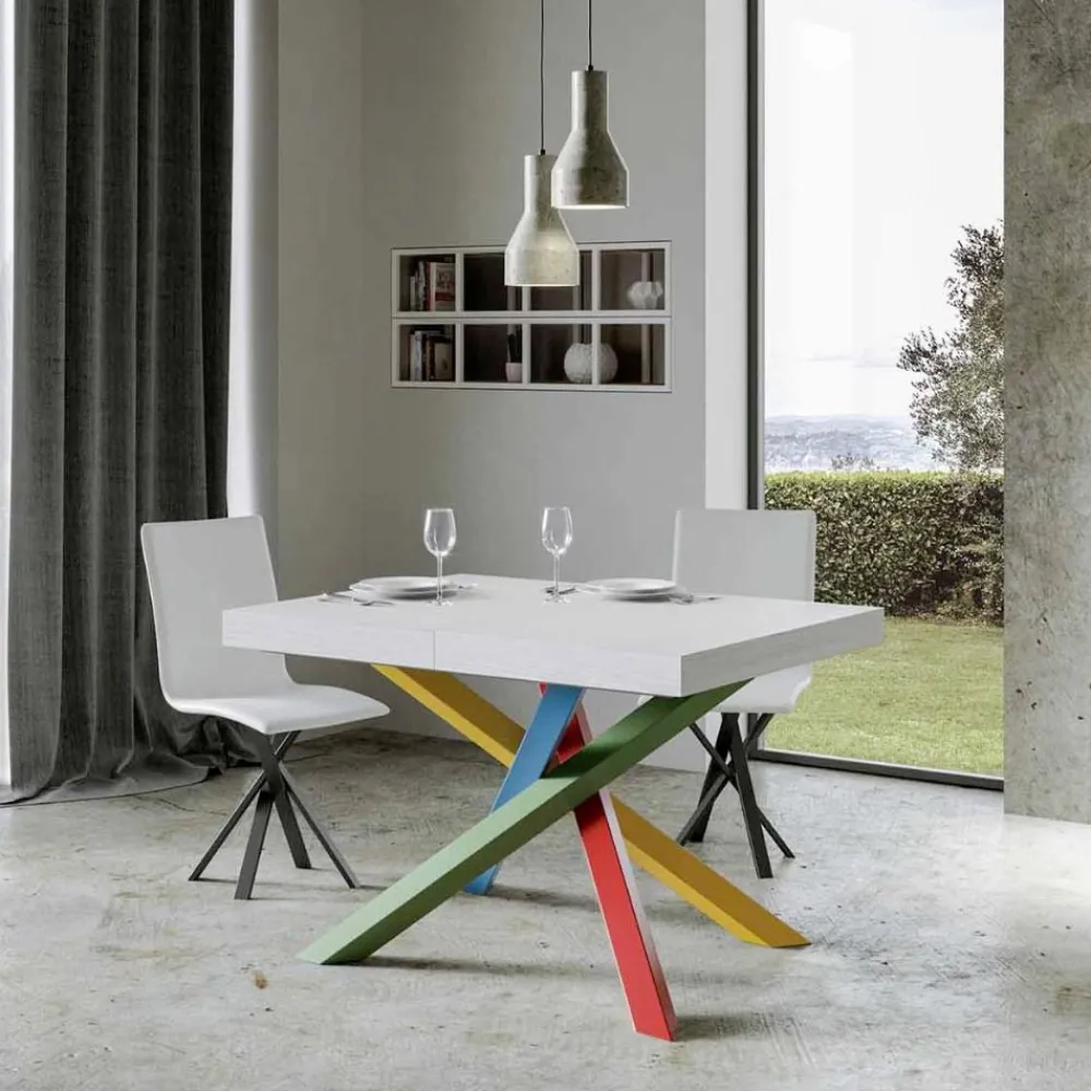 Viadurini Living Ausziehbare Esstische-Ausziehbarer Esstisch bis 440 cm, Holzplatte, hergestellt in Italien – Boan