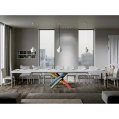 Viadurini Living Ausziehbare Esstische-Ausziehbarer Esstisch bis 440 cm, Holzplatte, hergestellt in Italien – Boan