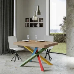 Viadurini Living Ausziehbare Esstische-Ausziehbarer Esstisch bis 440 cm, Holzplatte, hergestellt in Italien – Boan