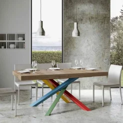 Viadurini Living Ausziehbare Esstische-Ausziehbarer Esstisch bis 440 cm, Holzplatte, hergestellt in Italien – Boan