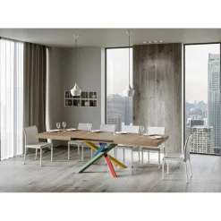 Viadurini Living Ausziehbare Esstische-Ausziehbarer Esstisch bis 440 cm, Holzplatte, hergestellt in Italien – Boan