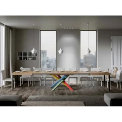 Viadurini Living Ausziehbare Esstische-Ausziehbarer Esstisch bis 440 cm, Holzplatte, hergestellt in Italien – Boan