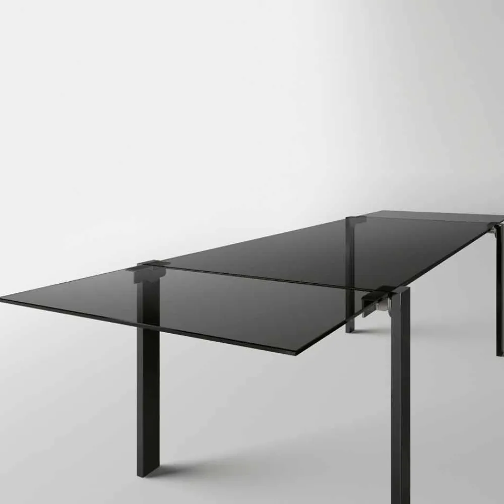 Viadurini Living Esstische Nach Mass|Ausziehbare Esstische-Ausziehbarer Esstisch Bis 280 cm mit Glasplatte Made in Italy - Melo