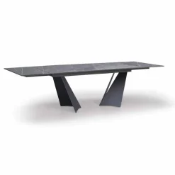 Viadurini Living Ausziehbare Esstische-Ausziehbarer Esstisch Bis zu 294 cm in Gres und Metall Made in Italy - Nuzzio