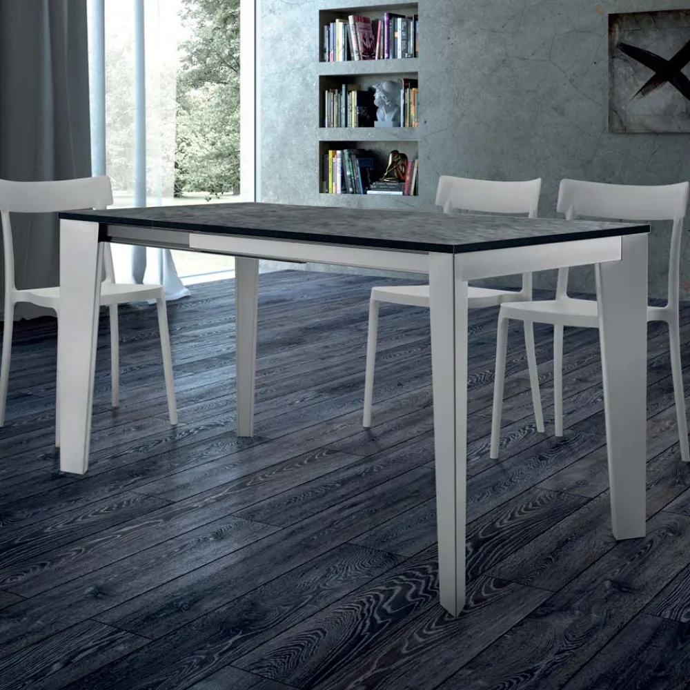 Viadurini Living Ausziehbare Esstische-Ausziehbarer Esstisch bis 310 cm aus Melamin, hergestellt in Italien – Siebzigerjahre