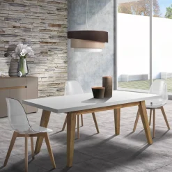 Viadurini Living Ausziehbare Esstische-Ausziehbarer Esstisch Bis zu 315 cm aus Mdf und Massivholz - Paolo