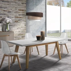 Viadurini Living Ausziehbare Esstische-Ausziehbarer Esstisch Bis zu 315 cm aus Mdf und Massivholz - Paolo