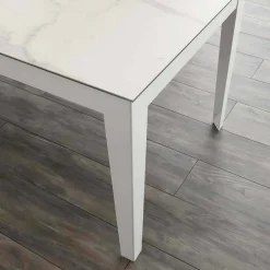 Viadurini Ausziehbare Esstische-Ausziehbarer Esstisch bis 380 cm aus Glaskeramik und Metall Cagliari