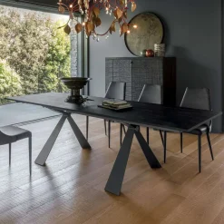 Viadurini Living Ausziehbare Esstische-Ausziehbarer Esstisch bis 298 cm aus Melamin Made in Italy - Fedemo