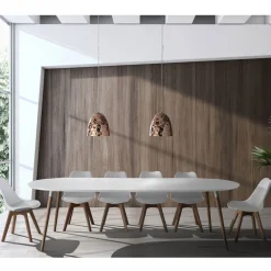 Viadurini Living Esstisch Oval|Ausziehbare Esstische-Ausziehbarer Esstisch bis 270 cm in Mdf und Massivholz - Maurizio