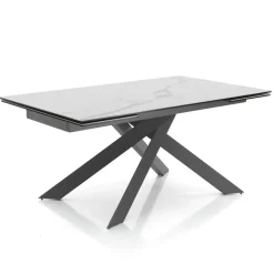 Viadurini Living Ausziehbare Esstische-Ausziehbarer Esstisch bis 240 cm in Keramik und Stahl - Relief