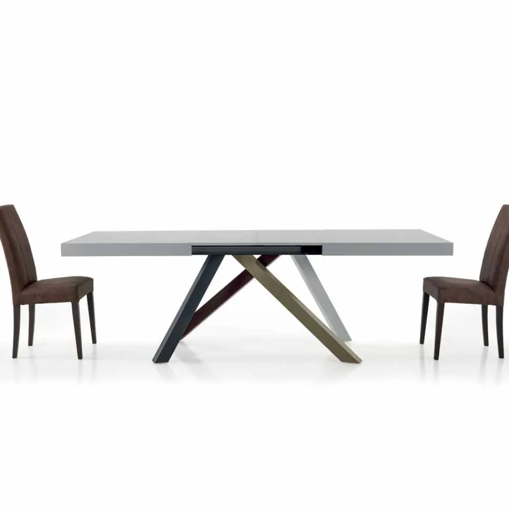 Viadurini Living Ausziehbare Esstische-Ausziehbarer Esstisch bis 450 cm aus Laminat, hergestellt in Italien – Salentino