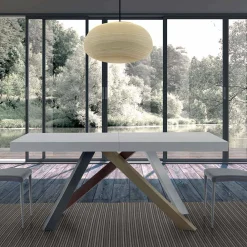 Viadurini Living Ausziehbare Esstische-Ausziehbarer Esstisch bis 450 cm aus Laminat, hergestellt in Italien – Salentino