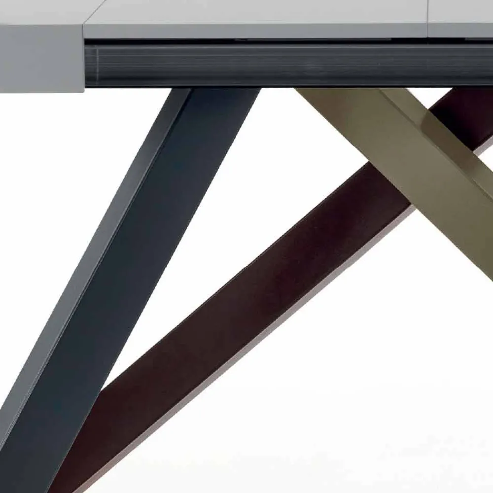 Viadurini Living Ausziehbare Esstische-Ausziehbarer Esstisch bis 450 cm aus Laminat, hergestellt in Italien – Salentino