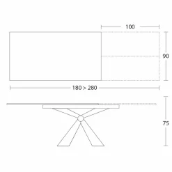 Viadurini Living Ausziehbare Esstische-Ausziehbarer Esstisch Bis zu 298 cm aus Keramik Made in Italy - Anaconda