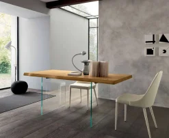 Viadurini Living Ausziehbare Esstische-Ausziehbarer Esstisch Bis zu 280 cm aus Holz und Glas Made in Italy - Focus