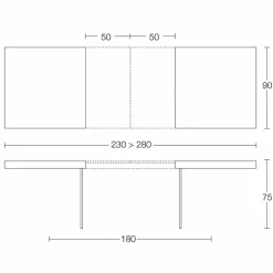 Viadurini Living Ausziehbare Esstische-Ausziehbarer Esstisch Bis zu 280 cm aus Holz und Glas Made in Italy - Focus