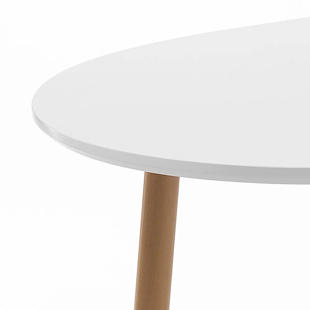 Viadurini Living Ausziehbare Esstische|Esstisch Oval-Ausziehbarer Esstisch Bis 220 cm in Mattweiß Mdf - Toledo