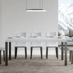 Viadurini Living Ausziehbare Esstische-Ausziehbarer Esstisch bis 440 cm aus Holz und Eisen, hergestellt in Italien – Foxy