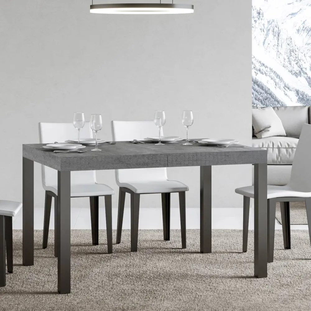 Viadurini Living Ausziehbare Esstische-Ausziehbarer Esstisch bis 440 cm aus Holz und Eisen, hergestellt in Italien – Foxy