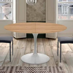 Viadurini Living Runde Tische|Ausziehbare Esstische-Ausziehbarer Esstisch bis 170 cm aus Laminat, hergestellt in Italien – Dollars