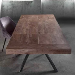 Viadurini Living Ausziehbare Esstische-Ausziehbarer Esstisch Bis zu 260 cm aus Melaminholz und Metall - Lukas