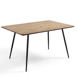 Viadurini Living Ausziehbare Esstische-Ausziehbarer Esstisch Bis zu 160 cm aus Mdf und schwarzem Metall - Crumiro