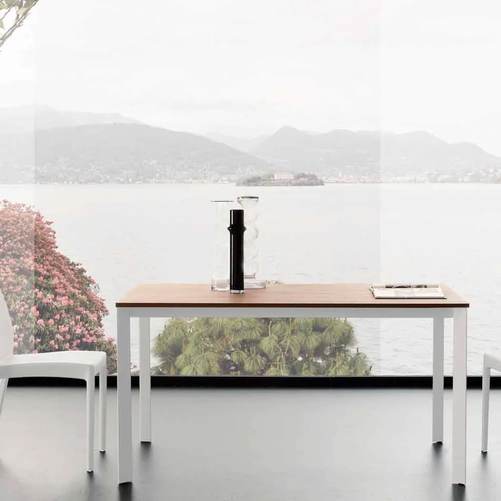 Viadurini Living Ausziehbare Esstische-Ausziehbarer Esstisch Bis zu 230 cm aus Melamin Made in Italy - Platin