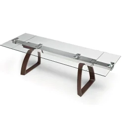 Viadurini Living Ausziehbare Esstische-Ausziehbarer Esstisch bis 280 cm aus Glas, hergestellt in Italien – Antimo