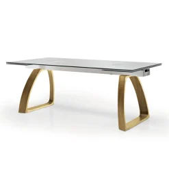 Viadurini Living Ausziehbare Esstische-Ausziehbarer Esstisch bis 280 cm aus Glas, hergestellt in Italien – Antimo